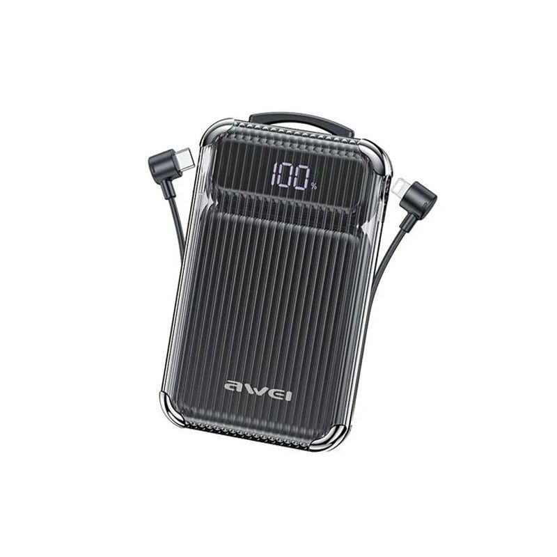 006866-1 Powerbank - P89K - 10.000mah - AWEI - 007665 - Black - Image 1