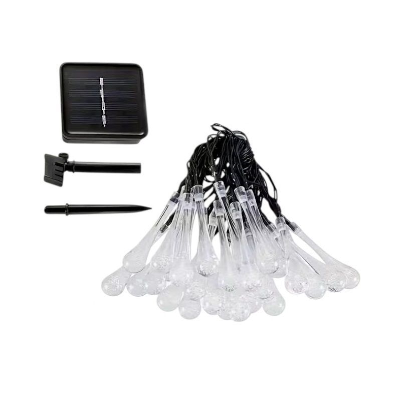 152813 Ηλιακή γιρλάντα φωτισμού LED - Σταγόνα - 5m+1m - 20D - 152813 - RGB - Image 1