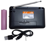 Επαναφορτιζόμενο ραδιόφωνο με Bluetooth - PR-808BT - 241335 - Grey - Image 3