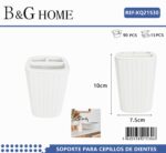 Θήκες οδοντόβουρτσας πλαστικές σε σετ 5Χ - White - 21530 - Image 2