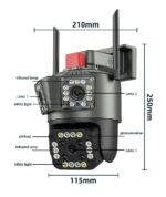 Κάμερα ασφαλείας IP - Triple - WiFi - V380 - 080050 - Image 4