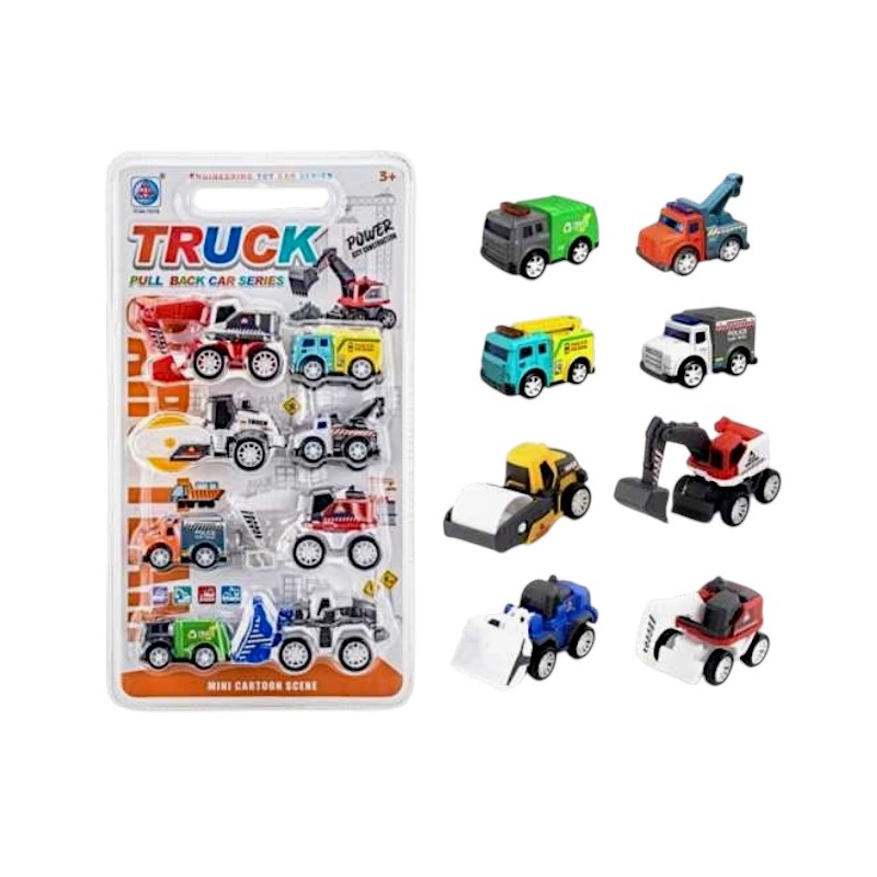 233158 Σετ αυτοκινητάκια με Pull Back - 8pcs - 278-75 - 233158 - Image 1