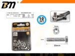 Εξάγωνη βίδα με παξιμάδι - M5×30mm+M5 - Σετ 12 πακέτα των 10 ζευγαριών - 201833 - Image 2