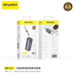 Powerbank με αποσπώμενο καλώδιο - WP-117 - 10.000mah - 22.5W - AWEI - 026482 - Black - Image 3