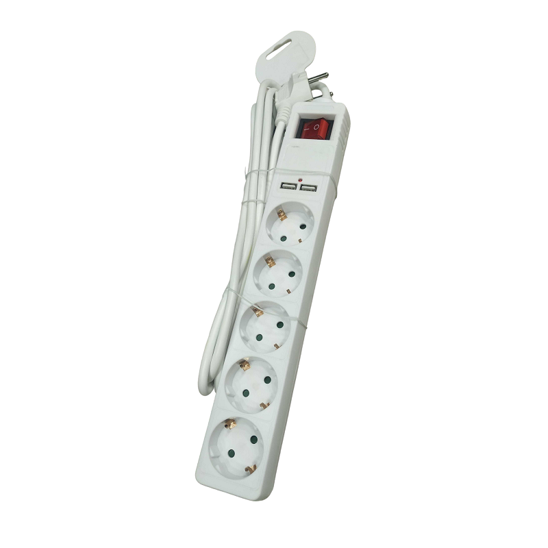 051335 Πολύπριζο 5 θέσεων με διακόπτη και 2 θύρες USB - Σούκο - ST-GB05SU - 3m - 051335 - Image 1